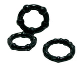 Triton Cockring W/Knubbs 3Pk Blk