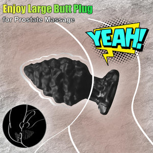Large Silicone Anal Strecher Butt Plug, Fantasy Anal Plug with Suction Cup, Huge Buttplug Prostate Massage, Anal Dilator Trainin