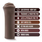 Blush Novelties - Realistic Feel Hand Held Ribbed Easy To Clean 5 Inch Stretchy To Fit All - Tight Mouth Design Bj Masturbation
