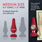 Forto F-21 Silicone Anal Plugs Training Set Anus Dilator Anal Ball Men Women/Butt Plug Trainer Kit for More Comfortable Intercou