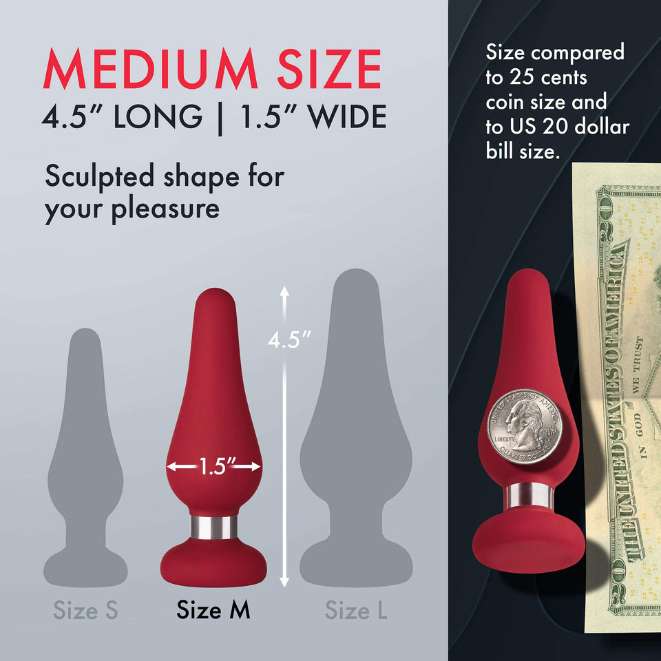 Forto F-21 Silicone Anal Plugs Training Set Anus Dilator Anal Ball Men Women/Butt Plug Trainer Kit for More Comfortable Intercou