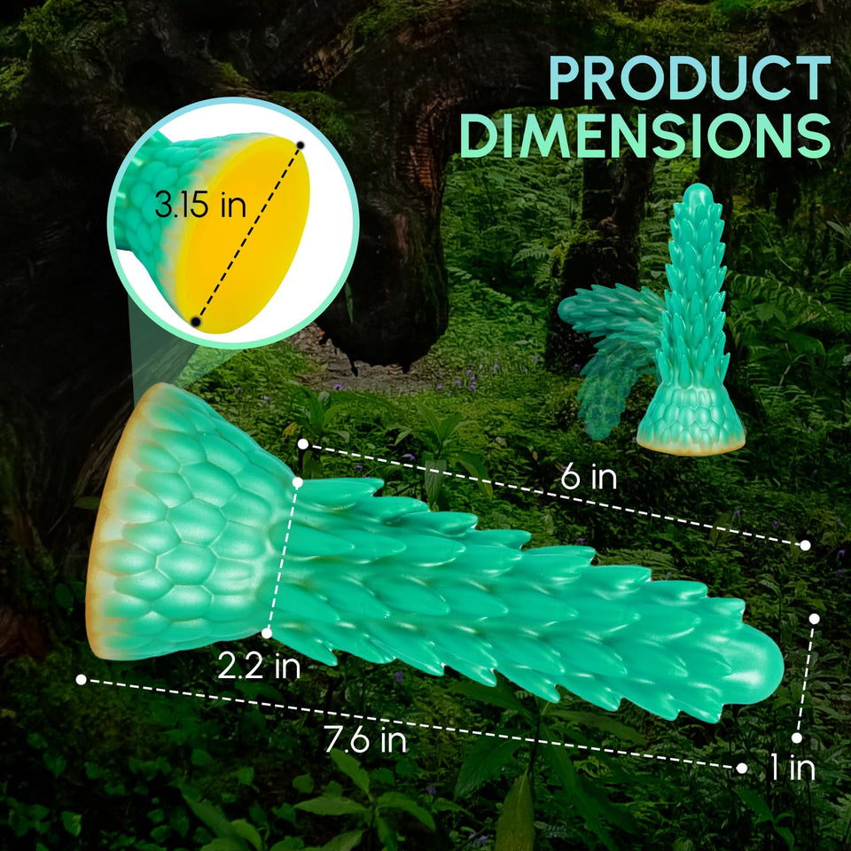 Dragon Dildo Sex Toys, 7.7 ' ' Monster Dildo with Suction Cup, Fantasy Huge Dildos, Silicone Butt Plug Anal Dildos for Women and