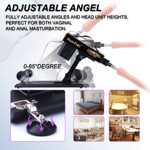 Auxfun Sex Machine Love Machine,3 Xlr Connector Thrusting Dildo Automatic Machine With 7 Attachments For Men And Women