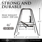 Master Series Adjustable Swing With Stand For Men, Women & Couples. Adjustable Height And Angle Sex Swing. Comfortably Padded An