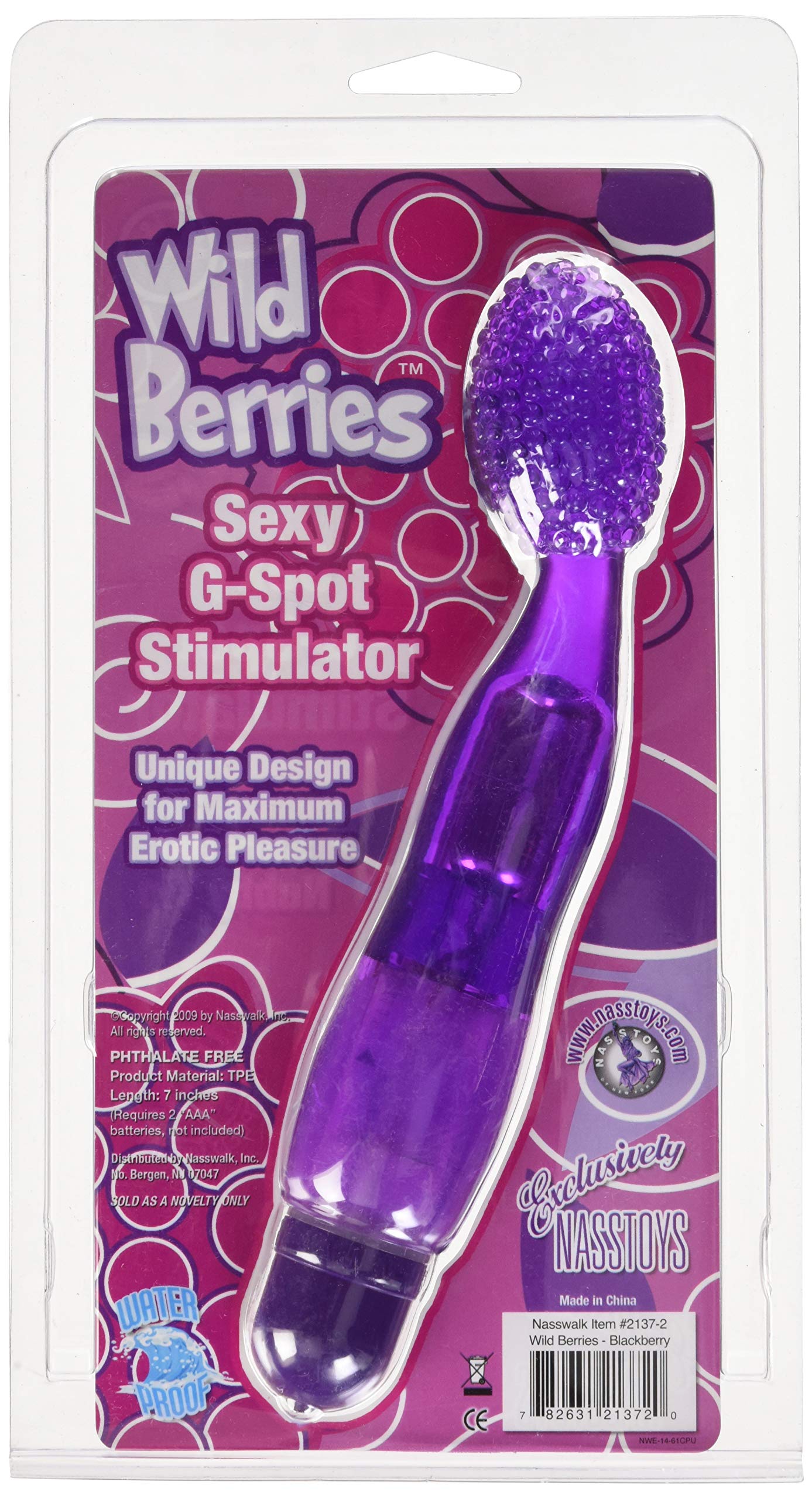 Nasswalk Wild Berries Sexy G-Spot Stimulator, Blackberry