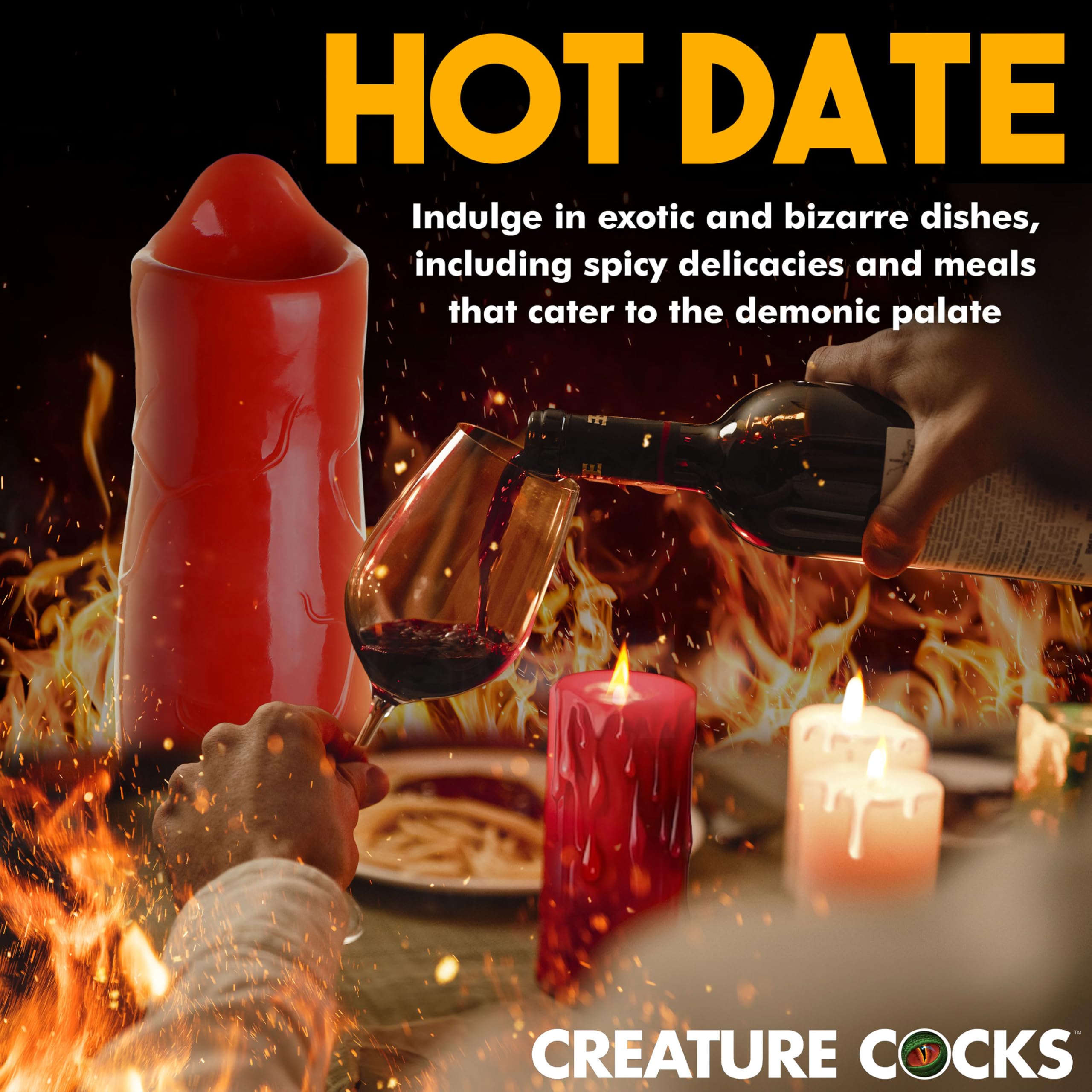 Creature Cocks Giant Hell-Hound Dil 2Ft