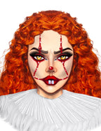 Clown Adhesive Face Jewels Sti - O/S / Red
