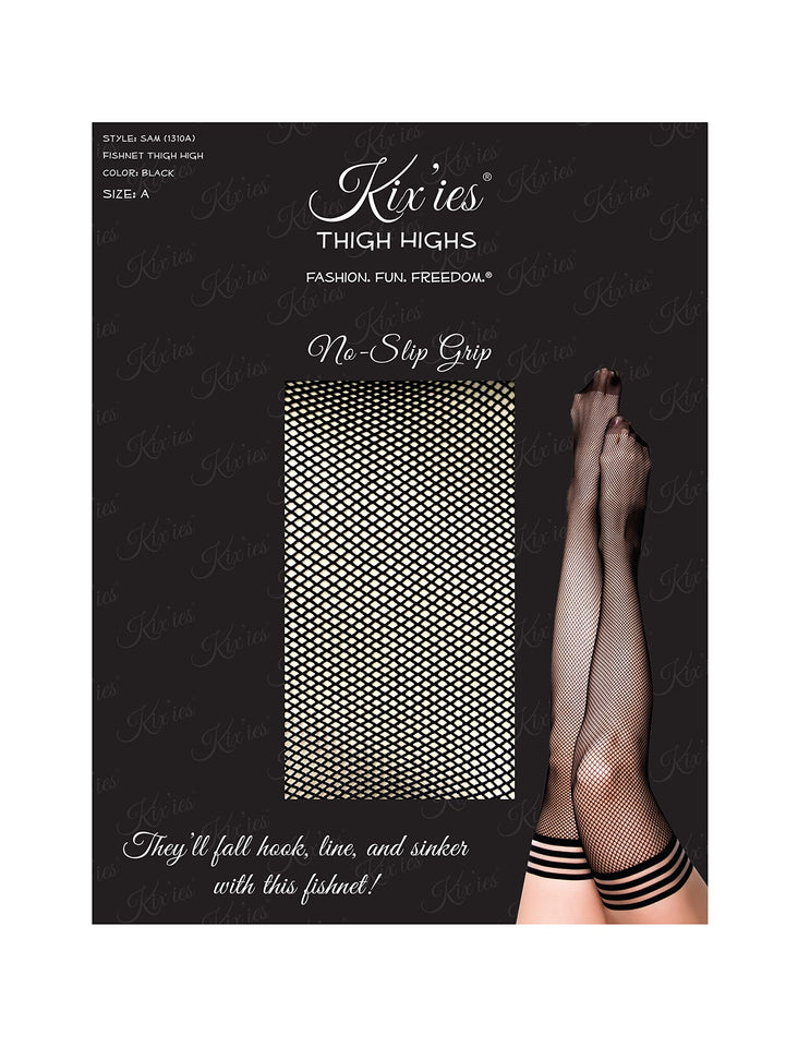 Kixies Sam Black Fishnet Size A
