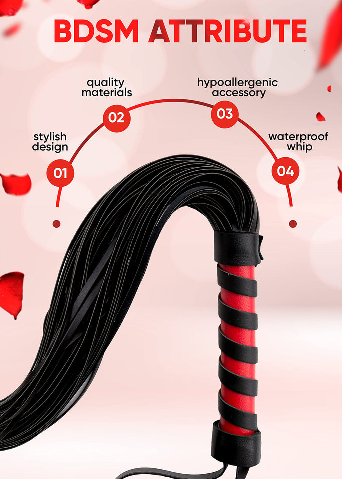 FLODISE Sex Whip Floggers Adult Play BDSM Whip for Bedroom Flirting Fantasy Sex Toys Fetish Spanking Paddle Kinky Role Play