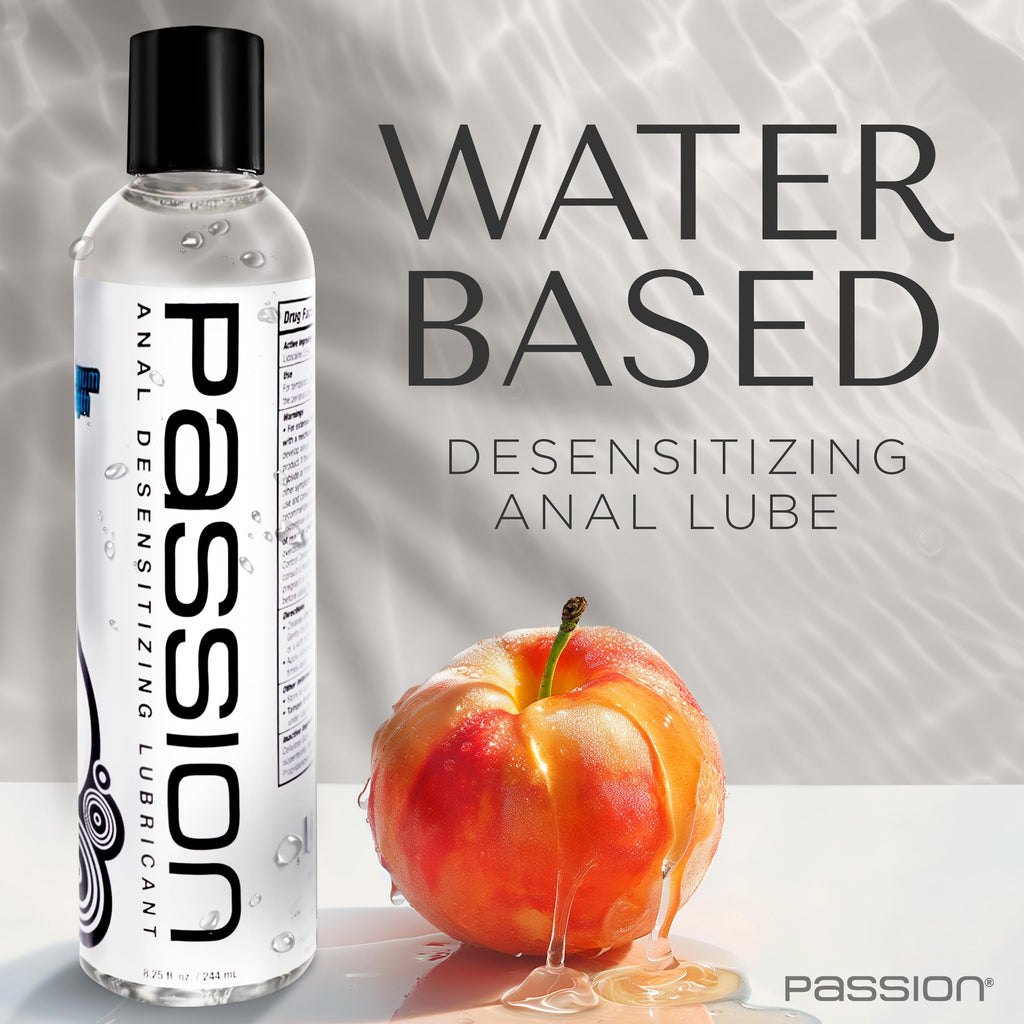Passion Lubes Maximum Strength Anal Desensitizing Lube For Unisex, 8.25 Fl Oz