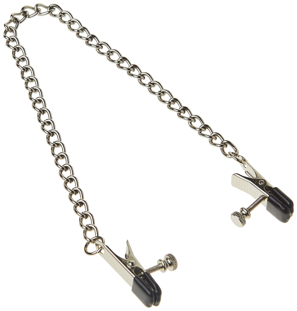 Spartacus Broad Tip Nipple Clamps With Adjustable Link Chain