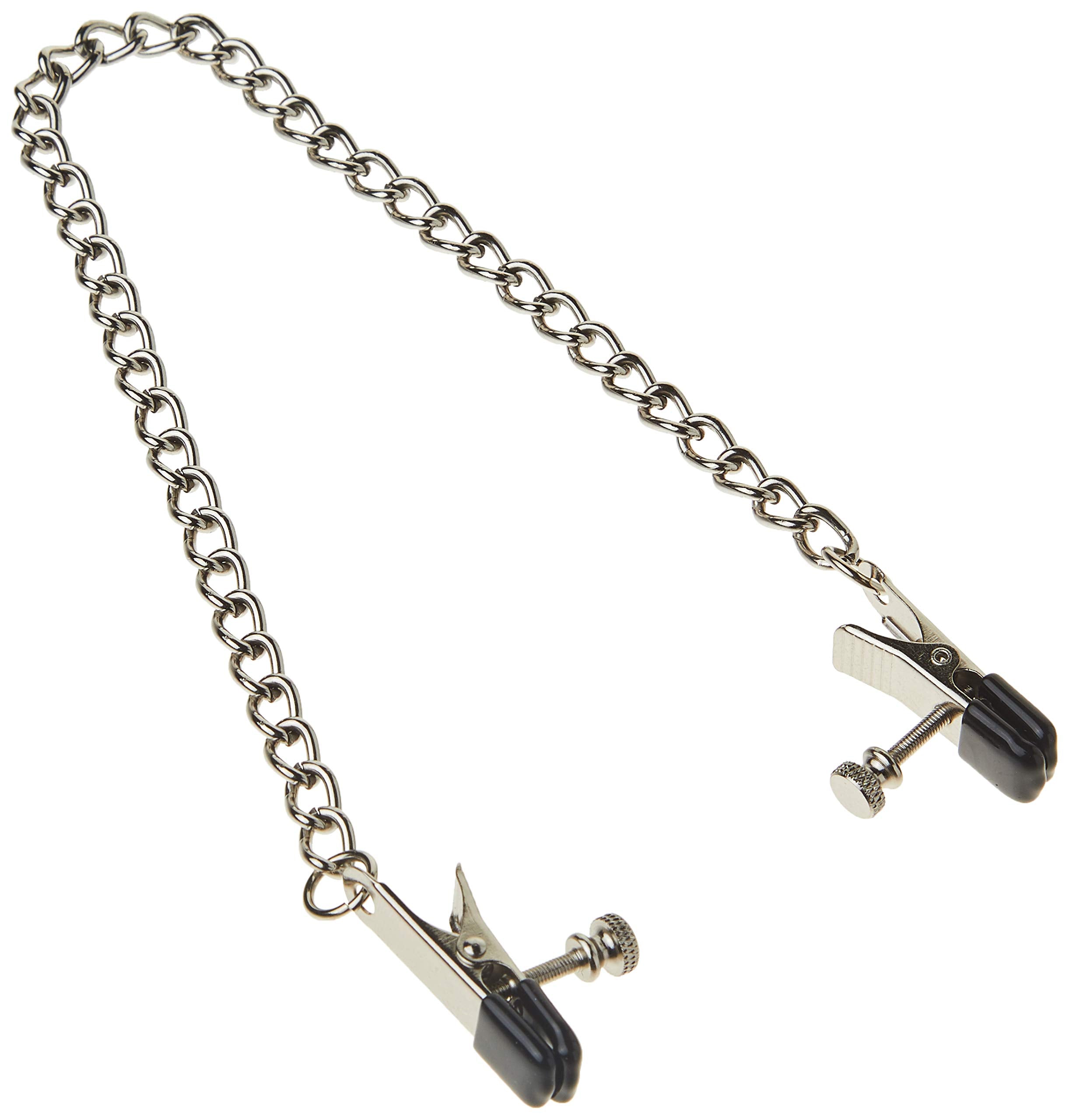 Spartacus Broad Tip Nipple Clamps With Adjustable Link Chain