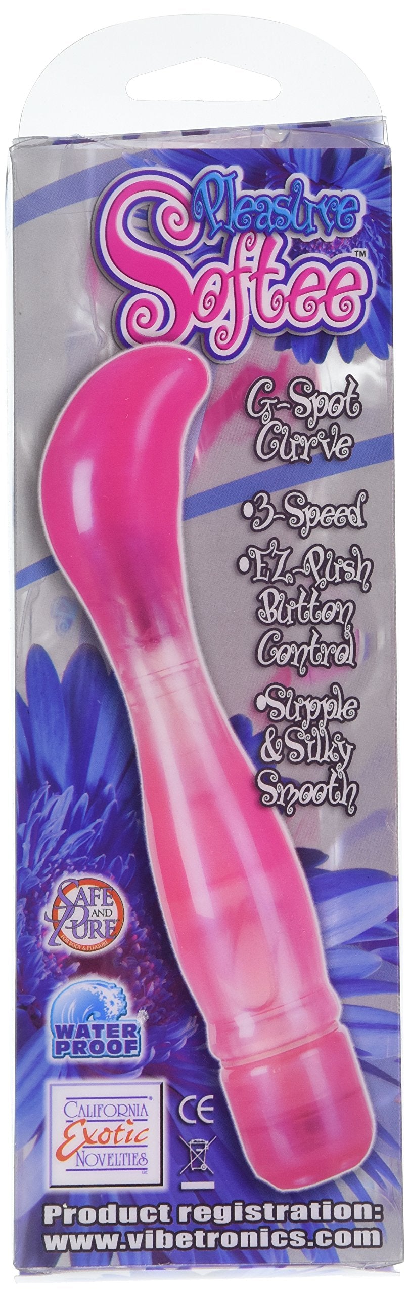 California Exotics Pleasure Softee G Spot Curve Vibrator, Pink