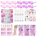 Vanblue 84 Pcs Friendship Popular Singer Party Favors Era Party Birthday Decorations Supplies Bulk Bracelet Disco Keychain Goodi