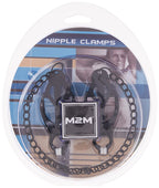 M2M Nipple Clamps, Jaws With Chain, Black