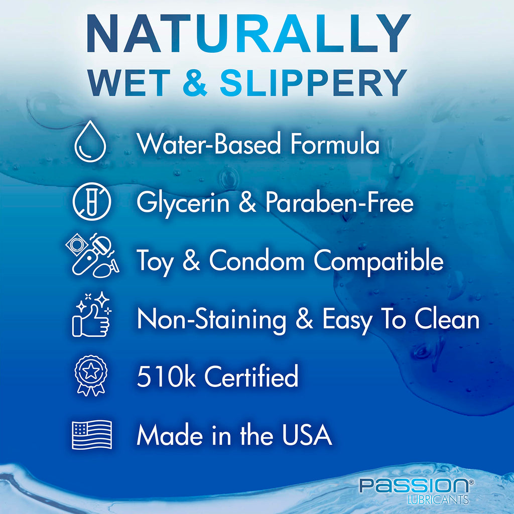 Passion Natural Water-Based Personal Lubricant Twin Pack, Premium, Non-Sticky, Easy-to-Clean Formula for Smooth, Comfortable Use