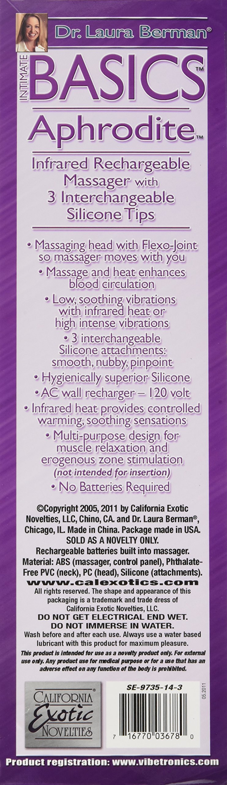 Calexotics Berman Center Aphrodite Infrared Rechargeable Massager