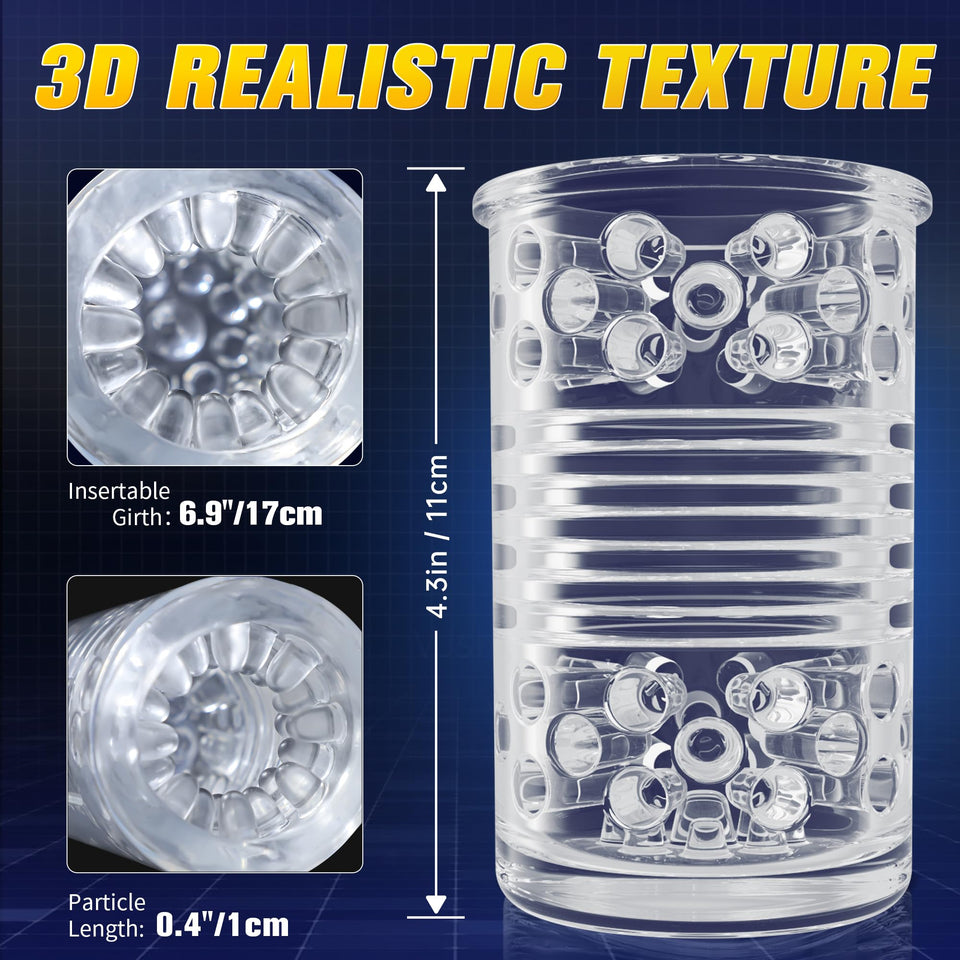 Cafatop Sex Toys for Men Male Masturbator - Automatic Masturbators Cup with 7 Thrusting &Rotating Modes for Penis Stimulation, E