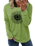 onlypuff Tops for Women Casual Loose Fit Pocket Shirts Graphic Fall Fashion Top Ladies Blouse Green L