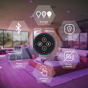 Sylvania Bluetooth Mesh Led Smart Light Bulb, One Touch Set Up, Br30 65W Replacement, E26, Rgbw Full Color & Adjustable White, W