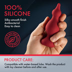 Forto Silicone F-30 Rippled Butt Plug - Anal Plug Training Silicone Anal Beads Plug Kit For Comfortable Long-Term Wear Prostate Massager Sex Toy With Narrow Flared Base & Long Neck For Men And Women (Red - Silicone Medium)
