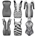 Womens Fishnet Lingerie Lace Fishnet Bodysuits Stockings Mesh Babydoll for Women