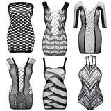 Womens Fishnet Lingerie Lace Fishnet Bodysuits Stockings Mesh Babydoll for Women