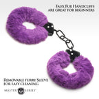 Master Series Cuffed In Fur Furry Handcuffs Purple