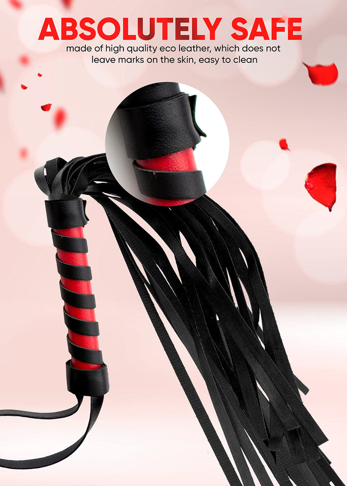 FLODISE Sex Whip Floggers Adult Play BDSM Whip for Bedroom Flirting Fantasy Sex Toys Fetish Spanking Paddle Kinky Role Play