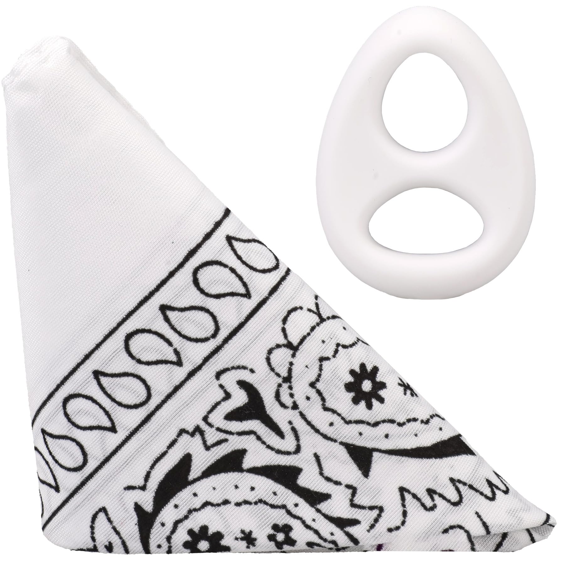 Rock Solid The Code C-Ring Bandana Wt/Bk
