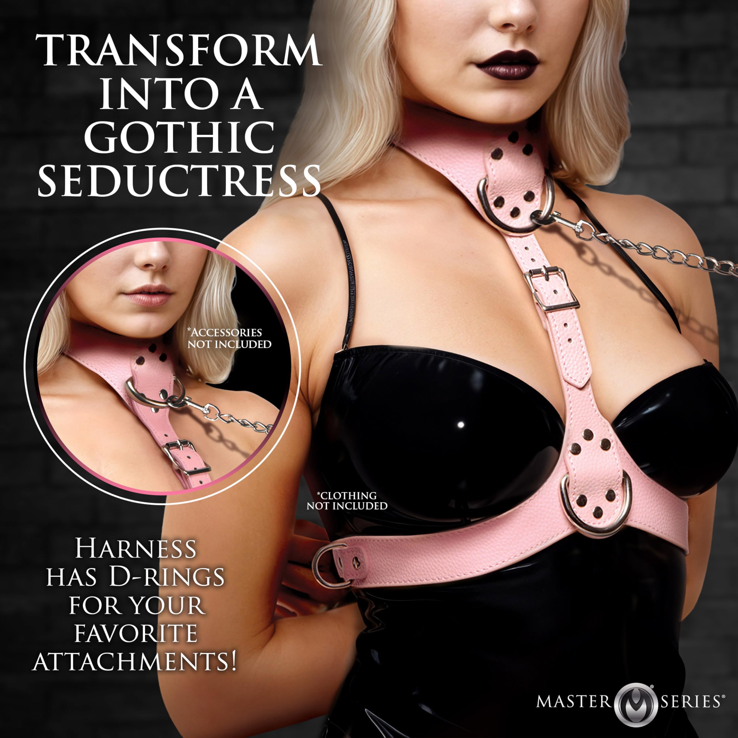 Master Series Vixen Chest Harness Pink