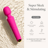 Ava Vibrator Wand Sex Toys [Clit Stimulator Vibrators] Vibrator for Woman | Sex Toy | Gifts for Women | 20 Patterns & 8 Speeds o