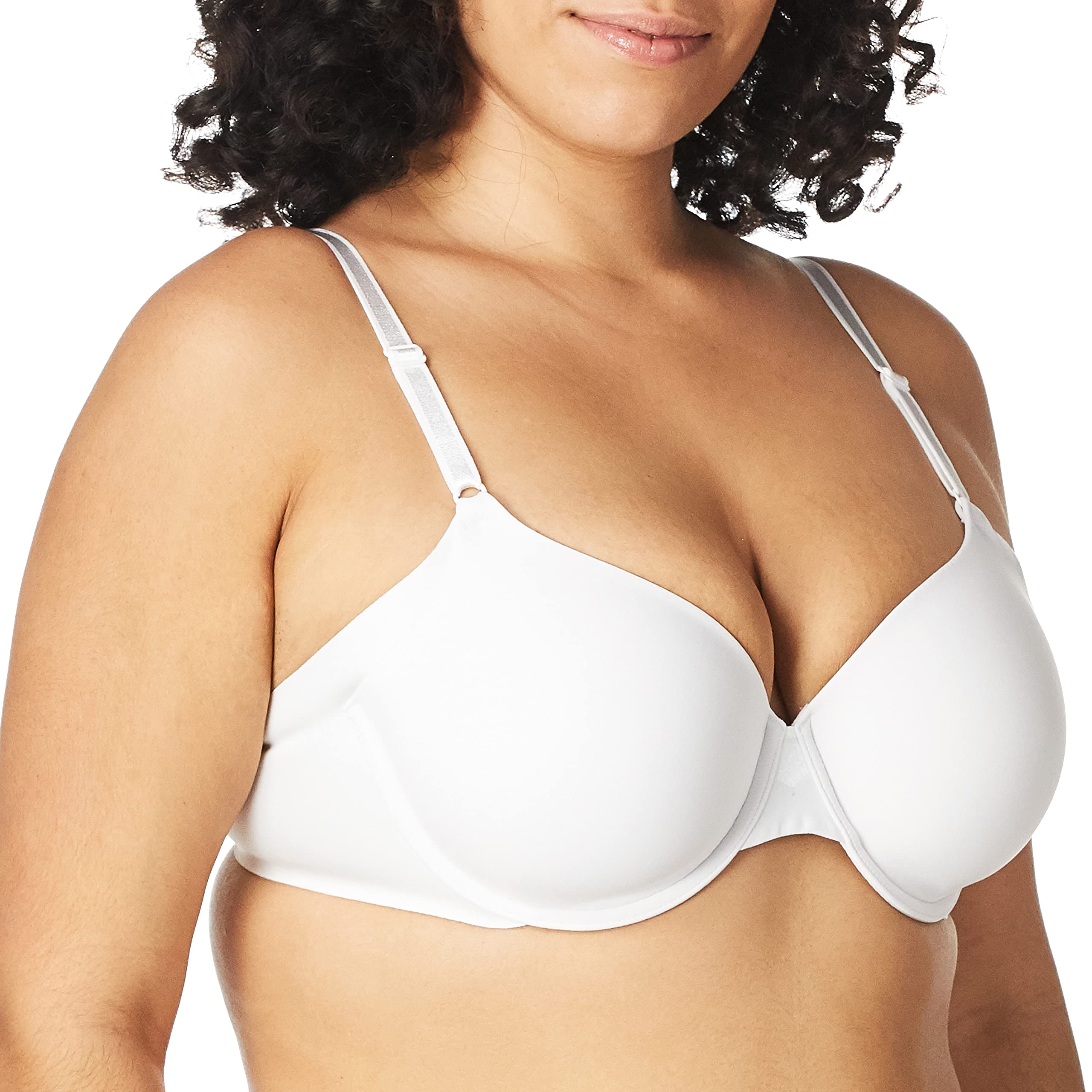 Olga Womens No Side Effects Underwire Contour Bra, White, 38C