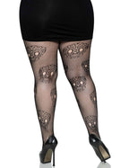 Lace Skull Fishnet Tights.