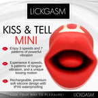 Lickgasm Kiss And Tell Mini Kissing And Vibrating  Clitoral Stimulator - Red