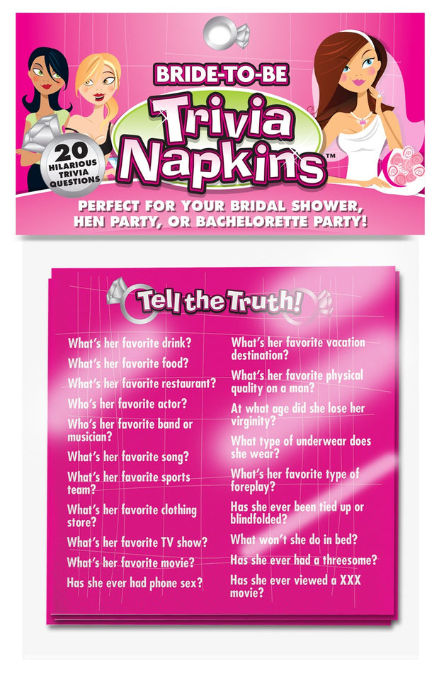 Bridetobe Trivia Napkins 10 Count