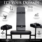 Master Series Adjustable Bondage Chair Sex Bench With Restraint Easy-Snap Straps. Bdsm Bench Kit For Men, Women And Adult Couple