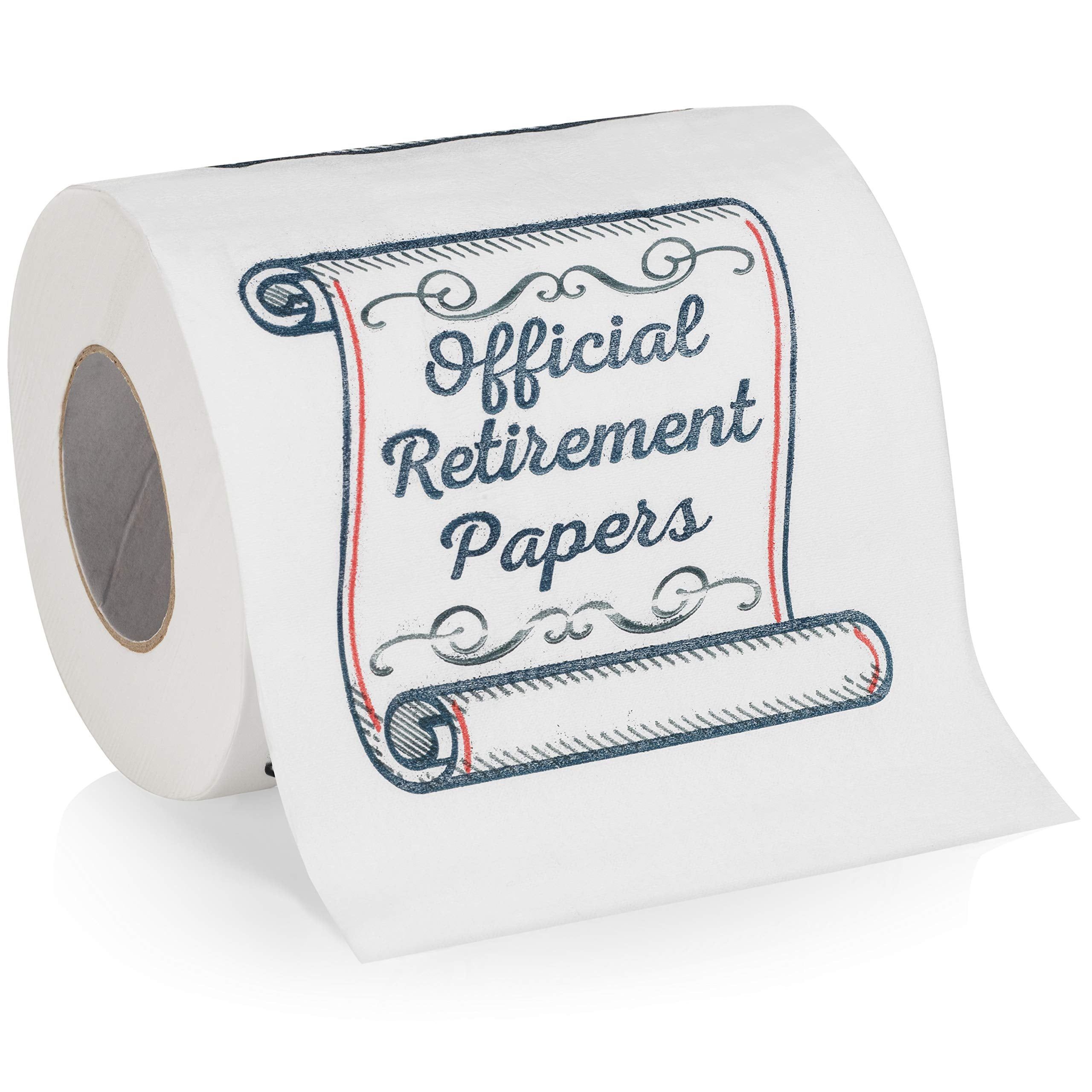 Retirement Papers Toilet Paper - Funny Retirement Gift - For Retired Men, Women, Coworkers, Employees, Boss, Friend, Colleague,