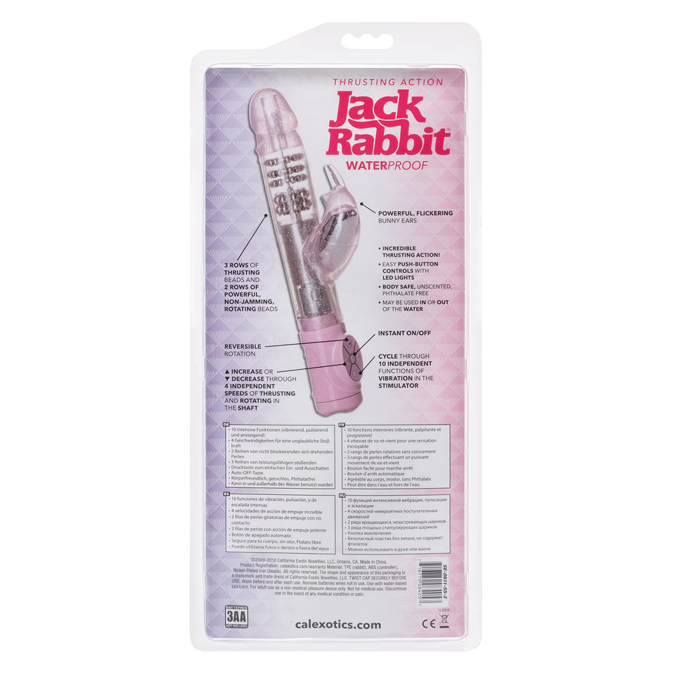 Calexotics Novelties Thrusting Action Jack Rabbit Vibrator, Pink