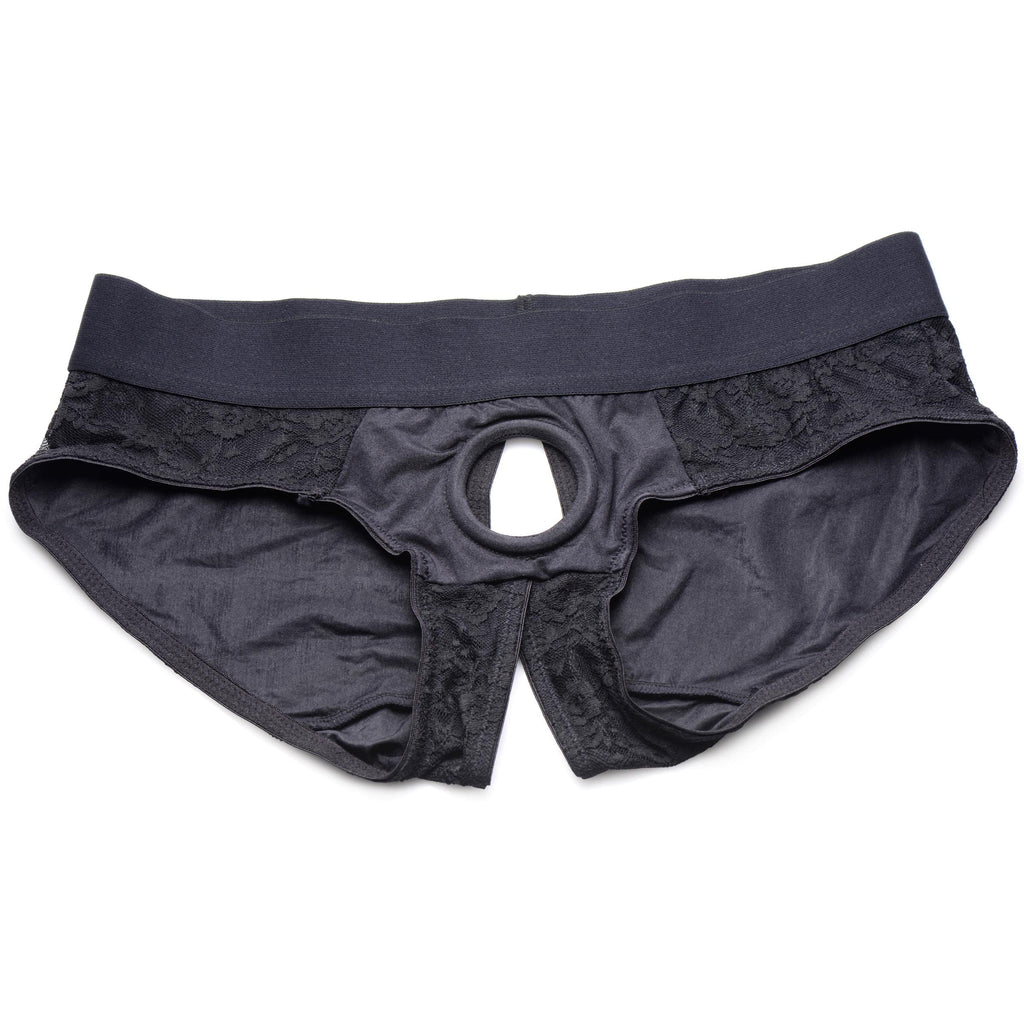 Strap U Lace Envy Crotchlpantyhar Bk 3Xl