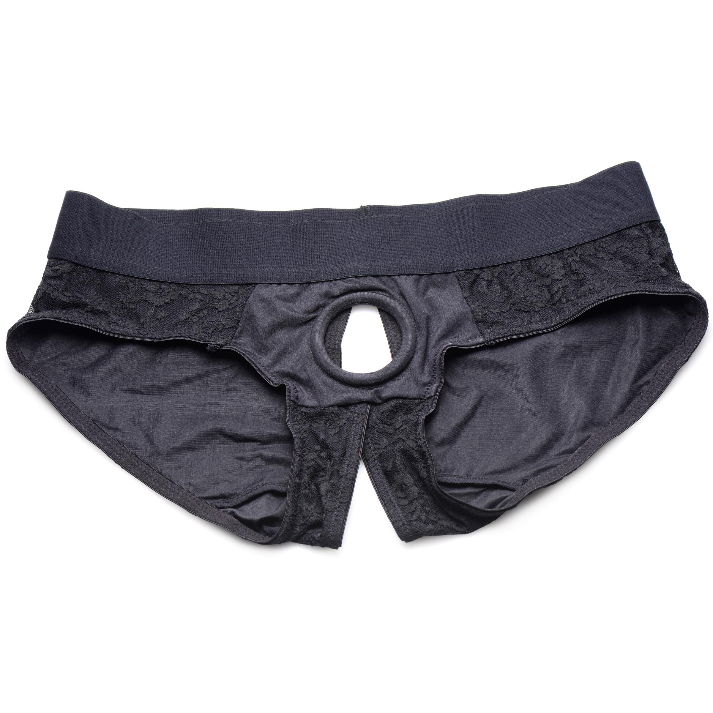 Strap U Lace Envy Crotchlpantyhar Bk 3Xl