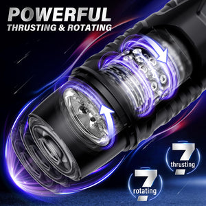 Automatic Male Masturbator Sex Toys for Men - Adult Toy Male Sex Toys with 7 Thrusting & 7 Rotating Modes,Hands Free Pocket Puss