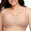 Glamorise Full Figure Plus Size MagicLift Seamless Sports Bra Wirefree #1006 Caf  