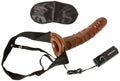 Pipedream 8  Vibrating Hollow Strap-On, Brown