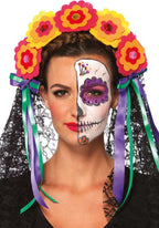 Day Of The Dead Flower Headban