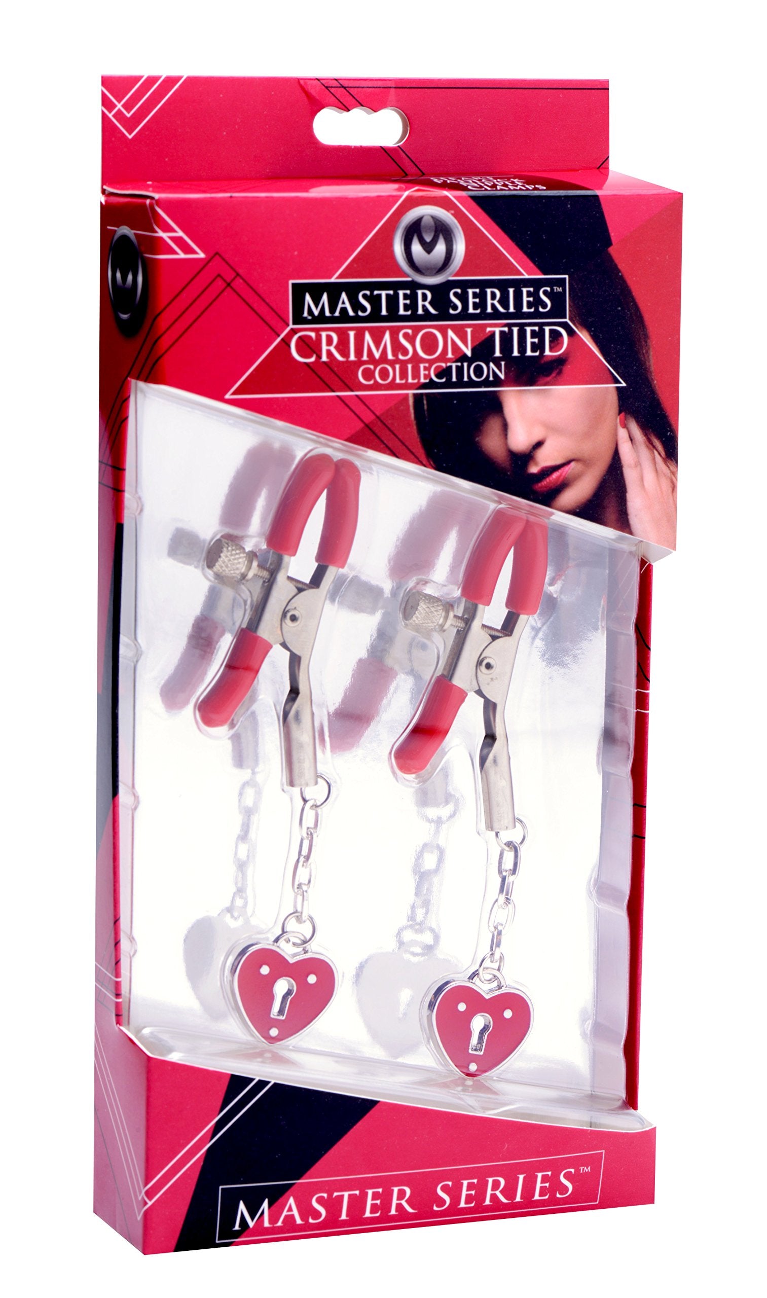 Master Series Captive Heart Padlock Nipple Clamps, 1 Count