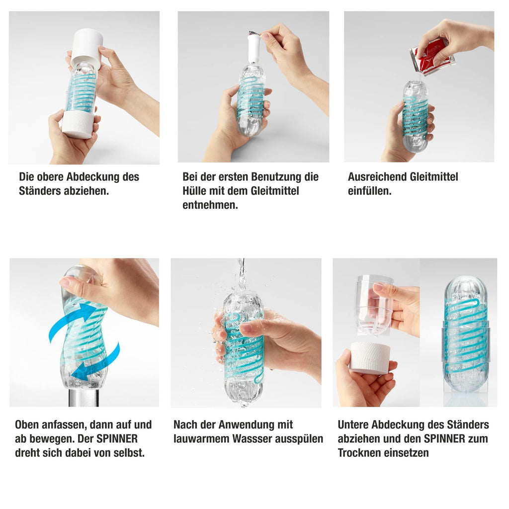 Tenga Spinner Cup Men Masturbator, Reusable Spiral Motion, Spn-00 Tetra