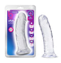 Blush Novelties B Yours Plus Roar n Ride - Realistic 8 Inch Crystal Clear Soft Dildo - Powerful Suction Cup Base for Hands Free 