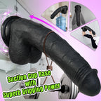 Sex Toys Realistic Huge Dildo - 10.8 Inch Thick Black Dildos with Strong Suction Cup, Coocfan Lifelike Silicone Big Giant Plug f