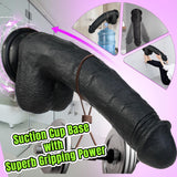 Sex Toys Realistic Huge Dildo - 10.8 Inch Thick Black Dildos with Strong Suction Cup, Coocfan Lifelike Silicone Big Giant Plug f